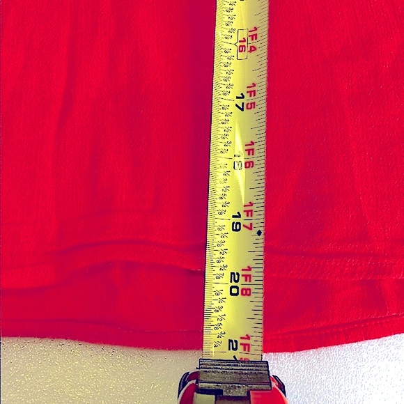 American Eagle Outfitters Top Embroidered Red Gauze Short Sleeve Summer Size XS - Picture 6 of 15